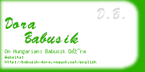 dora babusik business card